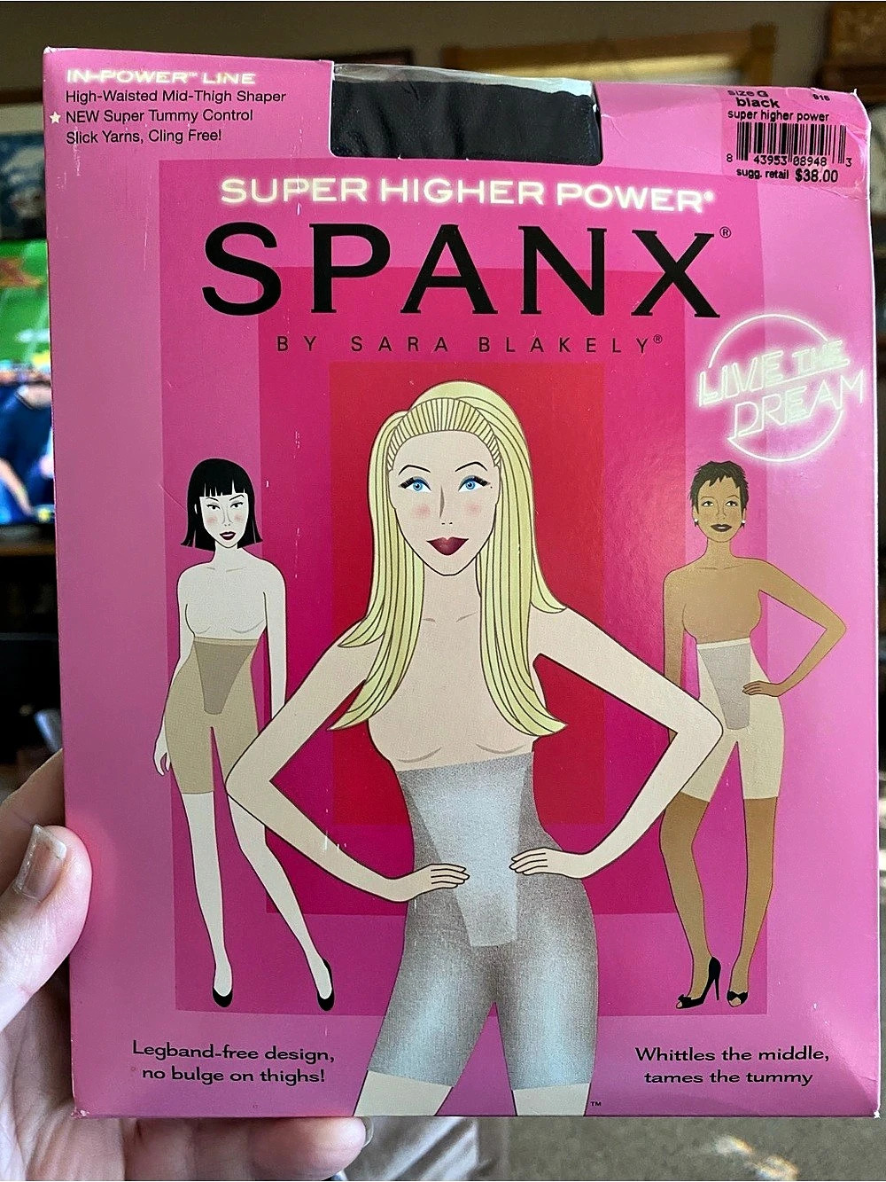 SPANX Super Higher Power Mid-Thigh Shaper size G Black